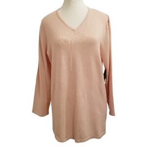 NWT Women's Super Soft Long Sleeve V-neck Sweater XL